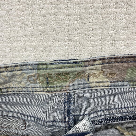 Y2K 2000's Guess Jeans Mini Skirt Size 30 Goth Emo Studded Punk Grunge Denim - Picture 4 of 13